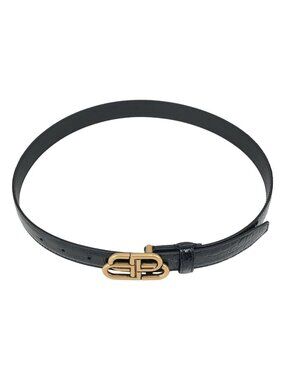 Balenciaga BB Logo Belt 75 Black